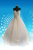 2024 A Line Sweetheart Floor Length Organza Beaded Prom PPQJNK5Q