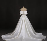 Stunning Off the Shoulder Strapless Ball Gown Long Wedding Dresses, Wedding Gowns STI15440