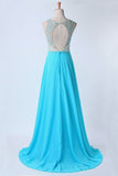 2024 Prom Dresses A Line Scoop Sweep/Brush PZX2DMMS