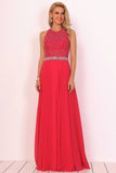 2024 Open Back Scoop A Line Prom Dresses With PJZ6MDSD