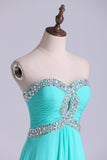 2024 Prom Dresses A Line Floor Length Sweetheart Chiffon With PY9YTYNF