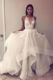 A Line Sleeveless Tulle Prom Dress With Appliques Cheap Beach PE2EYS96