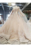 Ball Gown Wedding Dresses Scoop Top Quality Appliques PS5XH2GN