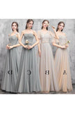 Elegant Off Shoulder Floor Length Tulle Prom Dress PP565GY5