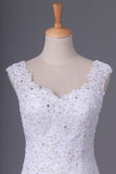 2024 Off The Shoulder Wedding Dresses Mermaid Tulle With Applique And Beads Court PZ6STH2Z