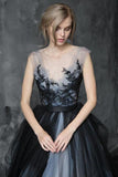 Gorgeous Long Ball Gown Lace Tulle Modest Charming Princess Prom Dresses P1NJ2L9K