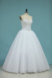 2024 Sweetheart Bridal Dresses Ball Gown Tulle White PCL7MA9N