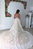 2024 Tulle Wedding Dresses Mermaid Scoop With Applique Chapel PYECFA7C