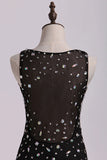 2024 Homecoming Dress Scoop Sheath/Column With Rhinestone PBRNSLBB