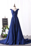 2024 Off The Shoulder Prom Dresses Taffeta Sweep P9GAC7GQ