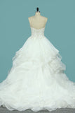 2024 Sweetheart Wedding Dresses A Line Organza PRXXHNLF