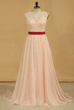 2024 Prom Dresses A Line Chiffon With Applique PRX29S4N