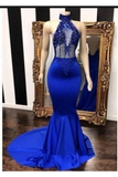 Sexy Evening Dresses Mermaid/Trumpet Halter Appliques Court STIPSM3SECT