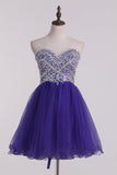 2024 Homecoming Dresses Sweetheart Short/Mini A Line Tulle PPCEK5TM