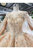 Ball Gown Wedding Dresses One Meter Train Short Sleeves Top Quality Appliques PLHTZN52