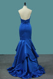 2024 New Arrival Mermaid Sweetheart Satin Evening Dresses P353F322