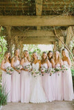 2024 Sweetheart Bridesmaid Dresses A Line Chiffon Floor PL7THJJH