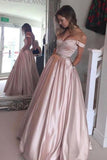 2024 New Arrival Off The Shoulder Prom Dresses A Line Satin PRLTXZZ2