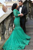 Newest Appliques Mermaid Tulle Prom Dresses Prom Dresses