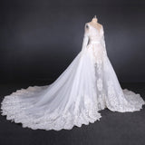 Elegant Long Sleeves Lace Wedding Dresses Beautiful Bridal Dresses