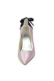 Beautiful Pink And Black Handmade Close Toe Women Shoes For Prom