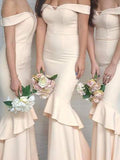 Off-the-Shoulder Sweetheart Mermaid Unique Long Bridesmaid Dresses