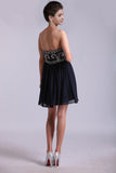 2024 Homecoming Dresses A Line Short/Mini Sweetheart Chiffon With PP5S5B41