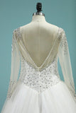 2024 Sexy Open Back Wedding Dresses Scoop A Line P7H76ZZ8