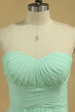 2024 Chiffon Bridesmaid Dresses Sweetheart Ruffled Bodice Floor Length A P96GTYS1