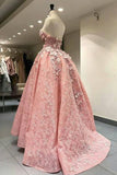 2024 Lace Prom Dresses Sweetheart With Handmade PBLJ7H9L