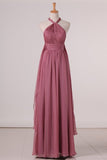 2024 Sexy Open Back Bridesmaid Dresses Chiffon PXEQZ2TG