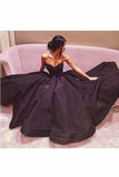 2024 New Arrival Satin Sweetheart A Line Prom Dresses Satin PKDYNSSN