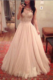 2024 Tulle Sweetheart A Line Prom Dresses With Applique PA2KQZ4L