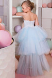 2024 Sweetheart A Line Flower Girl Dresses Tulle PQN9N357