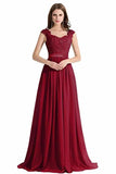 Elegant A Line Wedding Bridesmaid Chiffon Elegant Long PA2NLG54