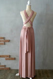 Simple Elegant Open Back Pink Prom Dresses PXRKZHHM