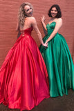 2024 SweetHeart A-Line Prom Dress Satin Floor P12CS1CY