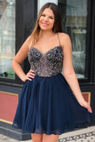 Plus Size Beading Chiffon Homecoming Dress PG3P7CCH