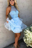 2024 Bling Bling Homecoming Dresses Scoop Short/Mini Tulle PXMPS9G3