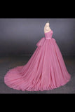 Princess Ball Gown Strapless Wedding Dresses With Lace PBFMKKNR