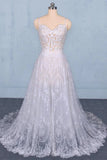 Spaghetti Straps Sweetheart Lace Wedding Dresses Lace Bridal Dresses With PBBBFF33