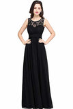 Elegant Chip A-Line Chiffon Evening Bridesmaid Ball Gown PFHC6AR3