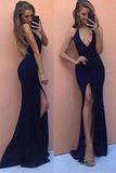 Upd0145 Beautiful New Arrival Sexy V Neck Backless Split Side Sleeveless Mermaid Prom