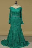 2024 Off The Shoulder Evening Dresses Lace Mermaid PYAJT5MG