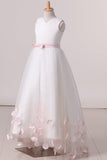 2024 Sweep Train Tulle Flower Girl Dresses A PJMM9F9X