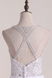 2024 New Arrival Spaghetti Straps A Line Wedding Dresses Chiffon PLS2MFPX