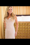 Sexy Sequins Mermaid Wedding Dress With Ruffles Luxurious Champagne PHXC752K