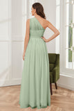 One Shoulder Chiffon Bridesmaid Dresses