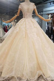 2024 Off-The-Shoulder Ball Gown Lace Lace Up Back Royal Train PP6JNDH6