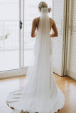 Spaghetti Straps Lace Country Wedding Dress Mermaid Backless Wedding Gowns STI15415